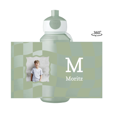 Mepal pop-up Trinkflasche Campus Foto, Namen und Karomuster