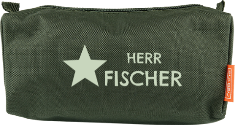 Personalisierbare Federtasche mit Stern als Geschenk für Lehrer