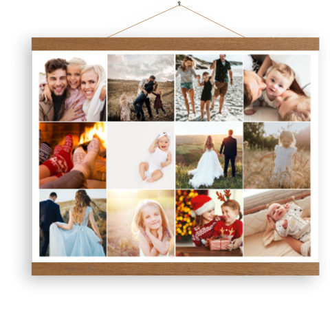 Leinwandposter mit 12 Fotos