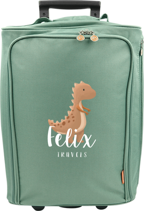 Personalisierter Trolley mit Namen und Dino