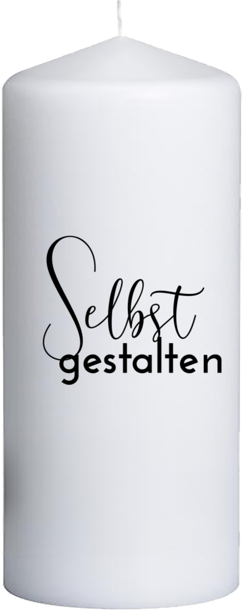 Taufkerze selbst gestalten, beidseitig, 20 cm hoch, 8 cm Ø