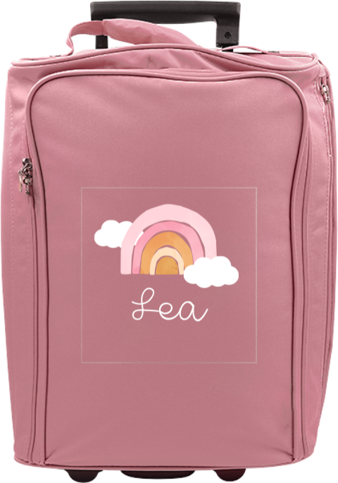 Personalisierter Trolley mit Namen und Regenbogen