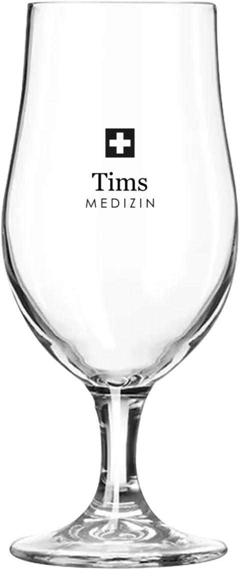 Individuell graviertes Bierglas mit modernem Design