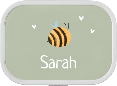 Brotdose personalisiert mit niedlichem Bienen-Design