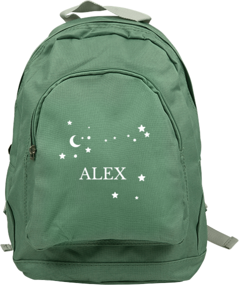 Personalisierter Kinderrucksack mit Namen und Nachthimmel