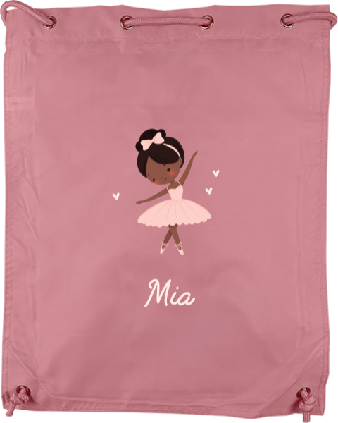 Personalisierter Turnbeutel mit Name und Ballerina
