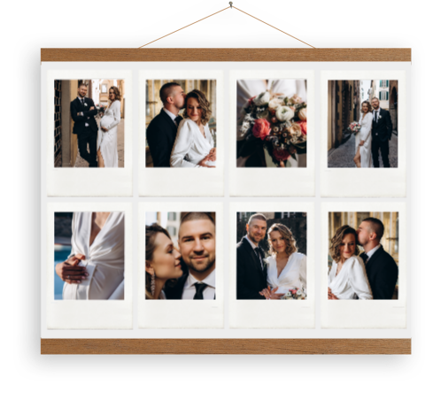 Leinwandposter mit acht Fotos