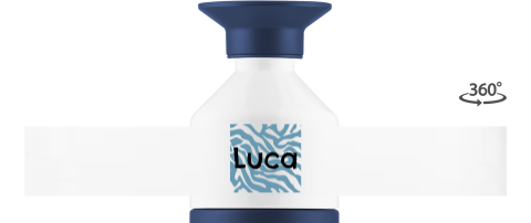 Dopper thermosflasche mit froehlichem muster