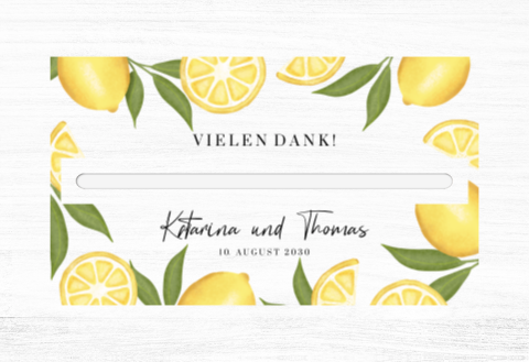 Kartenbox Hochzeit mit Zitronen