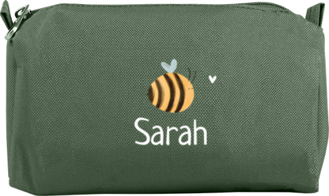 Federmäppchen mit Biene und Namen des Kindes