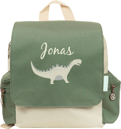 Rucksack Adventure mit Dinosaurier und Namen