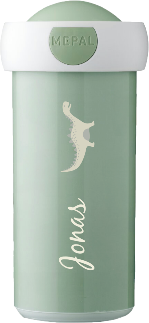 Personalisierte Mepal Campus Trinkflasche mit Namen und Dinosaurier