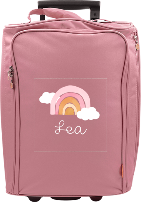 Personalisierter Trolley mit Namen und Regenbogen