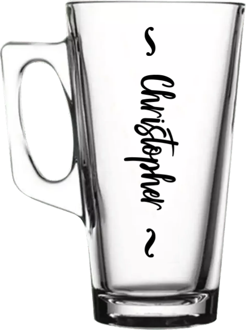 Teeglas mit Gravur mit Namen