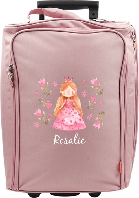 Kindertrolley mit Namen, Prinzessin und Blumen