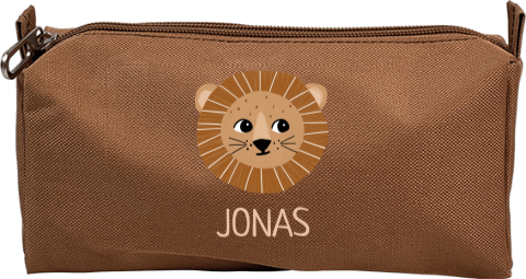 Federmäppchen mit Löwen Motiv und Namen des Kindes