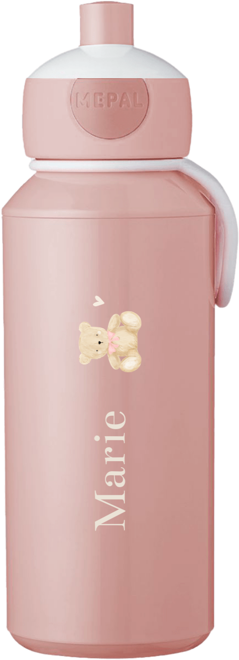 Mepal Pop Up Trinkflasche mit Namen und Teddy