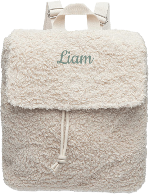 Flauschiger Teddyrucksack personalisierbar mit Namen