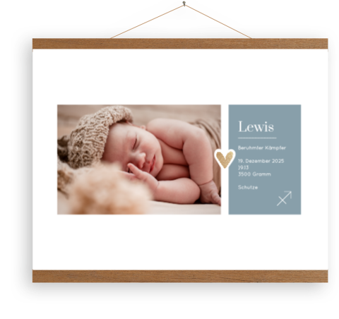 Leinwandposter mit Foto Baby