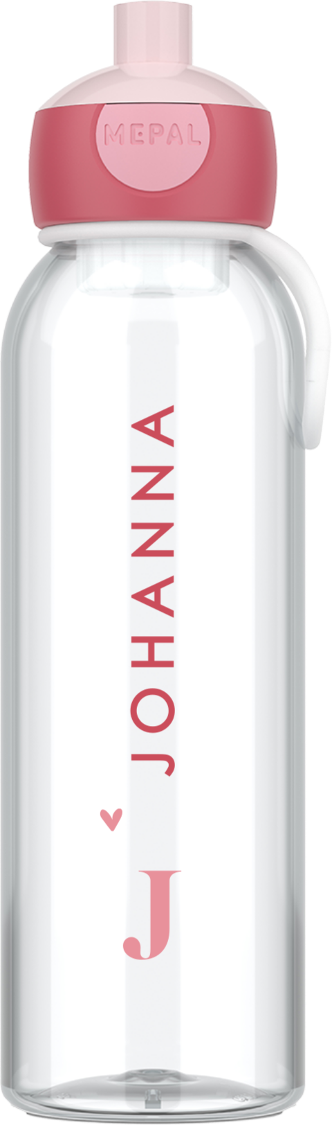 Schlichte personalisierte Trinkflasche mit Namen und Initialien