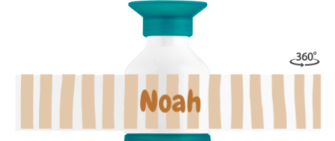 Dopper Trinkflasche mit beigen Streifen 