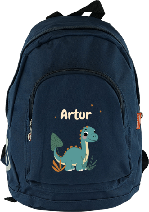 Rucksack Junior mit Namen und Dino