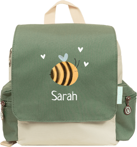 Rucksack Adventure mit Name und Bienchen