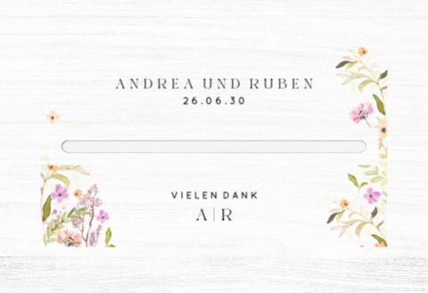 Kartenbox Hochzeit mit Blumen
