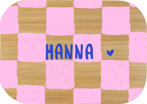 Edelstahl-Brotdose mit verspieltem Colorblocking-Design und Namen