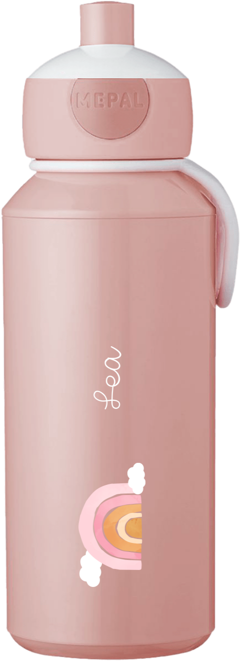 Mepal Pop Up Trinkflasche mit Namen und Regenbogen
