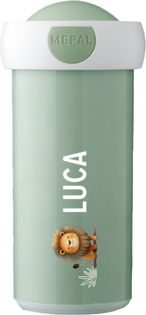 Personalisierte Mepal Campus Trinkflasche mit niedlichen Löwen