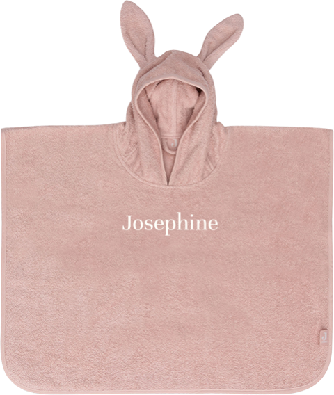 Jollein Badeponcho mit Ohren und gesticktem Namen