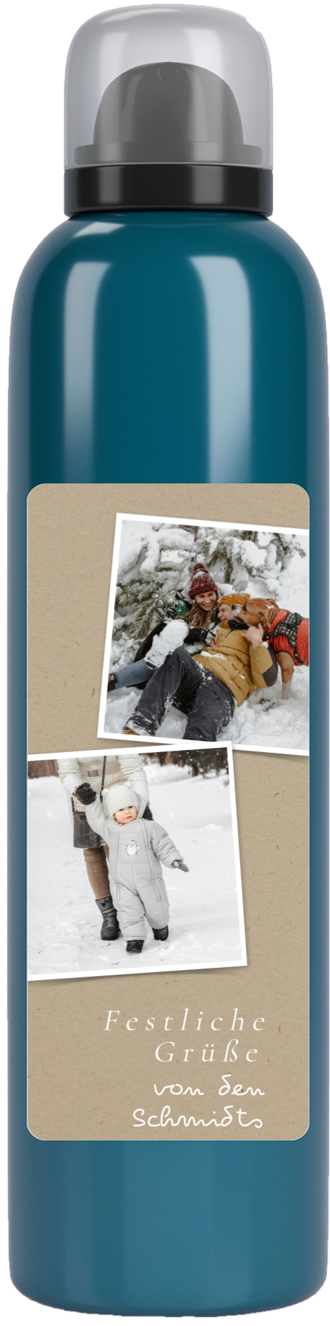 Duschgel mit Fotos und Namen als persönliches Weihnachtsgeschenk