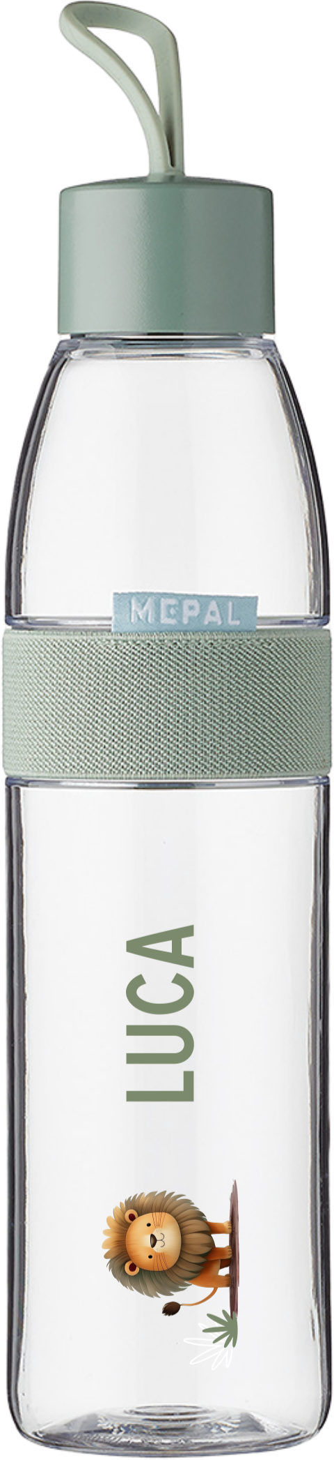 Mepal Trinkflasche mit Name und niedlichem Löwen 