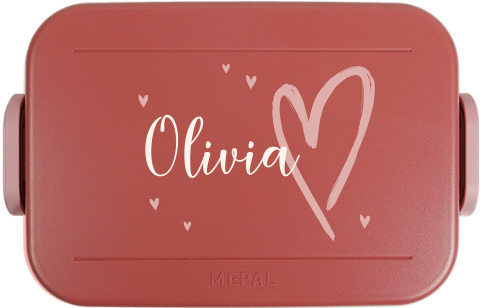 Mepal To Go Brotdose mit Namen und Herzen