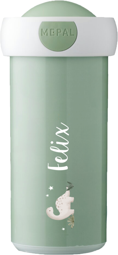 Mepal Campus Trinkflasche mit Dino, Stern und Namen