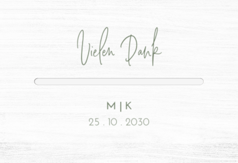  Kartenbox Hochzeit mit grüner, klassischer Schrift