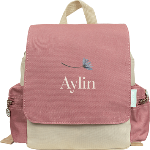 Rucksack Adventure mit Namen und Blume