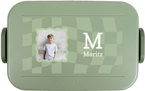 Mepal To Go Brotdose mit Foto, Namen und Karomuster