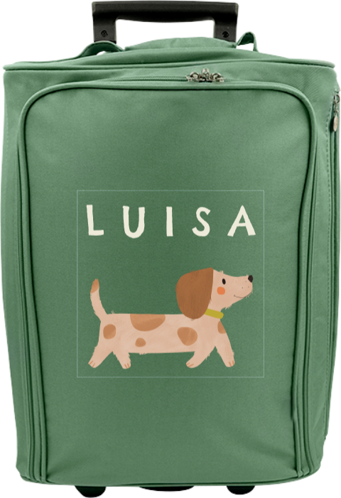 Kindertrolley mit Namen und Hund