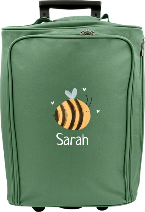 Personalisierte Trolley mit Namen und Biene