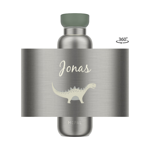 Mepal Thermosflasche mit Name und Dino-Motiv