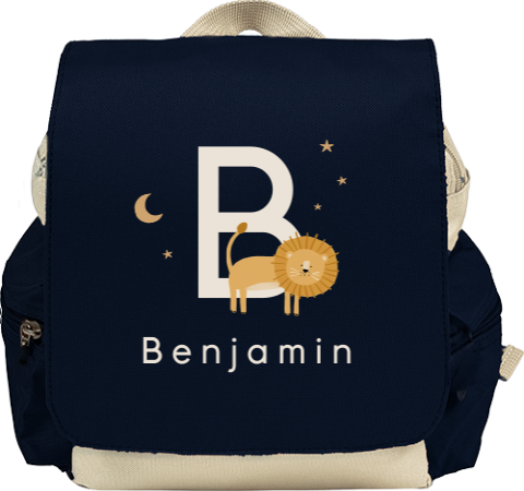 Rucksack mit Löwe, Mond und Sternen