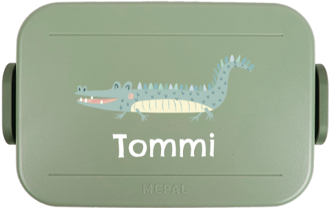 Mepal To Go Lunchbox mit Namen und Krokodil