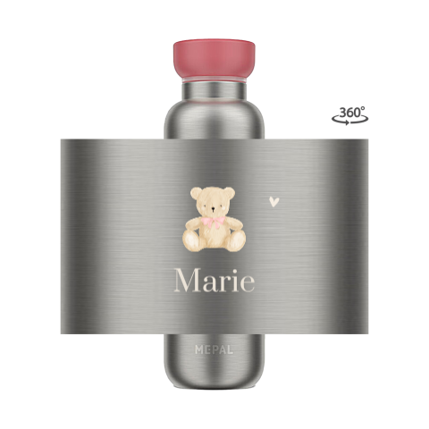 Mepal Thermosflasche mit Name und Teddybär