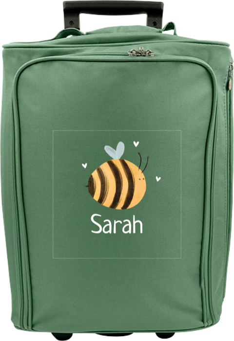 Personalisierte Trolley mit Namen und Biene