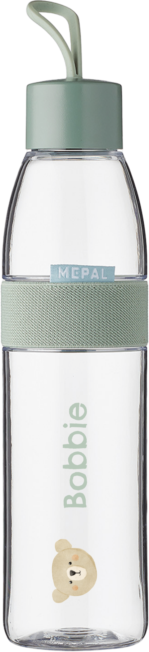 Mepal Trinkflasche mit Name und süßem Bären Motiv