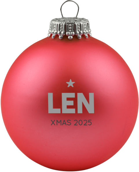 Weihnachtskugel - Personalisiert mit Namen und Weihnachtsmotiv