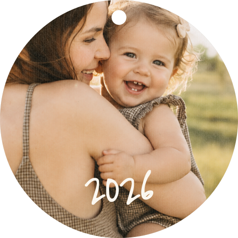 Acryl Christbaumschmuck Babys erstes Weihnachten mit Foto