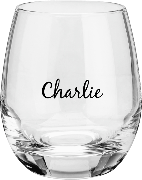 Wasserglas mit Gravur und Simple
